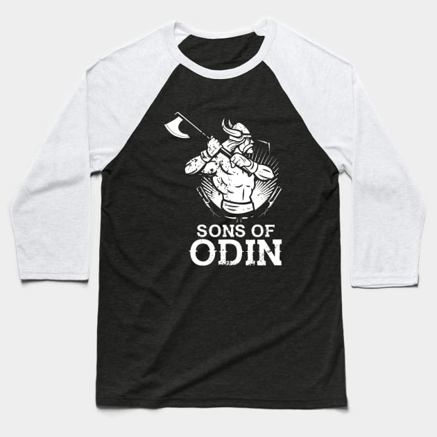 Awesome Sons of Odin Norse Vikings Baseball T-Shirt by theperfectpresents